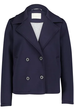 AMBER & JUNE Canvasjacke Blazer-Jacke mit Reverskragen