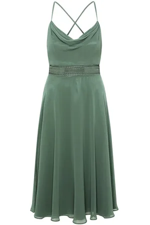 Vera Mont Cocktailkleid Cocktailkleid mit Wasserfallausschnitt Stickerei