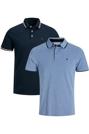 JACK & JONES Poloshirt 2er Pack Paulos - Slim Fit (Spar-Set, 2-tlg) Poloshirt - Baumwolle - Atmungsaktiv - Mit kleinem Markenlogo - Verkäufer: simply4you
