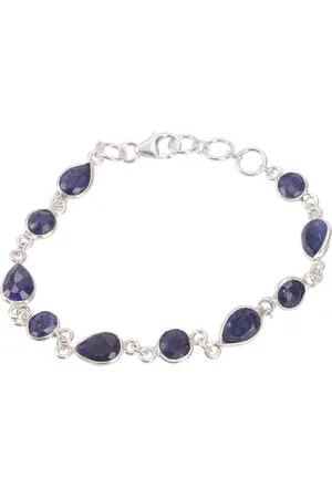 GURU-SHOP Armreif Indisches Boho Silber Armband, Edelsteinarmband.. - Verkäufer: