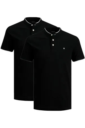 JACK & JONES Poloshirt 2er Pack Paulos Mao (Spar-Set, 2-tlg) Poloshirt - Baumwolle - Atmungsaktiv - Mit Knopfleiste - Verkäufer: simply4you