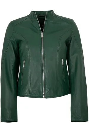 Jilani Lederjacke Fulya - Damen Lederjacke Lammnappa dunkelgrün - Verkäufer: Lederjacken24