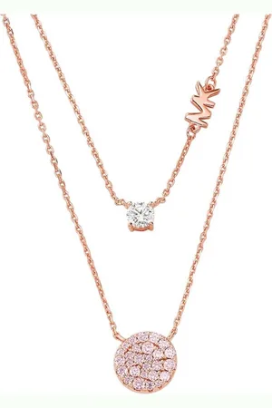 Michael Kors Charm-Kette Kette zweireihig Sterlingsilber rosévergoldet - Verkäufer: etParadisecom