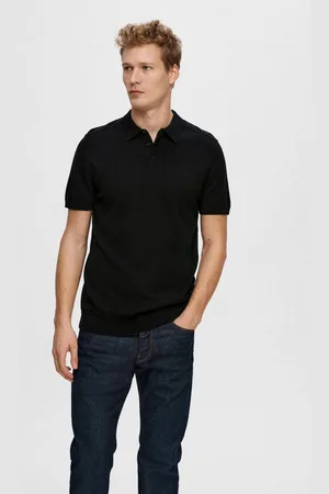 SELECTED Poloshirt SLHBERG SS KNIT POLO NOOS