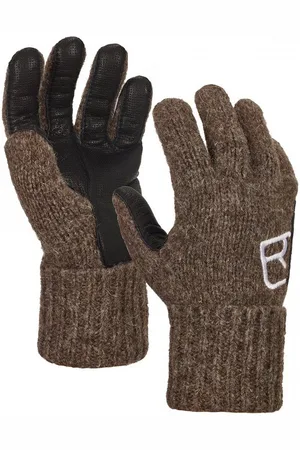 ORTOVOX Baumwollhandschuhe SW CLASSIC GLOVE LEATHER black sheep - Verkäufer: beim-schaeftlmaier