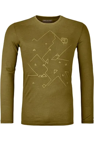 ORTOVOX Langarmshirt 185 MERINO TANGRAM LS M - Herren Longsleeve - green moss - Verkäufer: beim-schaeftlmaier