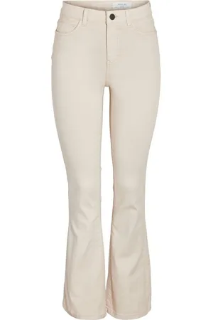 Noisy May Bootcut-Jeans NMSALLIE HW FLARE JEANS OATMEAL NOOS
