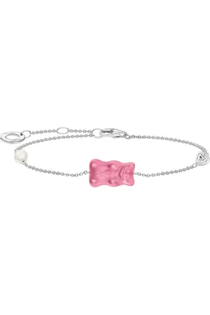 Thomas Sabo Armband x HARIBO Schmuck: Armband mit Goldbär, mit Kristallglas, Zirkonia (synth) - mit Süßwasserzuchtperle