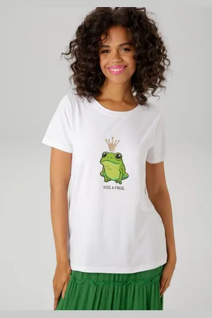 Aniston T-Shirt mit Frosch und glitzernder Krone bedruckt - NEUE KOLLEKTION