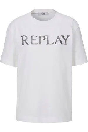 Replay T-Shirt mit Markenprint vorne