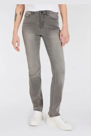 ARIZONA Gerade Jeans Ultra-Stretch normale Passform, Comfort Fit, Used-Look-Waschung
