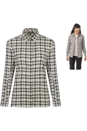 Salewa Kurzarmshirt - Fanes Flannel 5PL W Long Sleeve Shirt Hemd, weiß schwarz - Verkäufer: hive outdoor