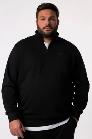 Men Plus Sweatshirt Men+ Sweat-Troyer Basic Zippkragen bis 8 XL - Verkäufer: Popken Fashion Group