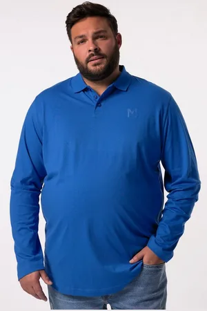 Men Plus Poloshirt Men+ Langarm-Poloshirt Basic Rundhals bis 8 XL - Verkäufer: Popken Fashion Group