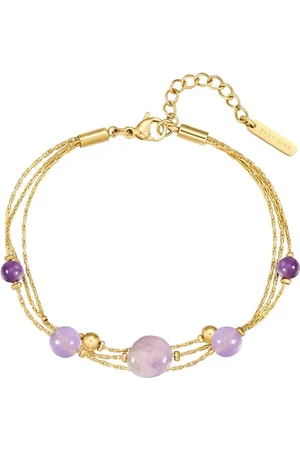 Eastside Edelstahlarmband gelbgold, Amethyst - Verkäufer: Juvalia