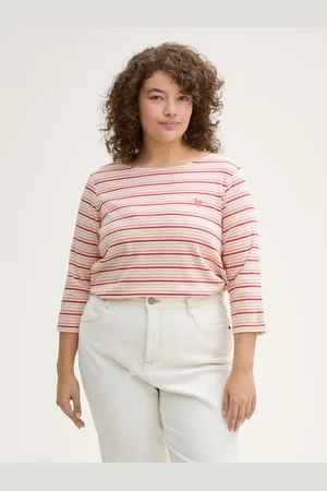 TOM TAILOR 3/4-Arm-Shirt Plus Size - Langarmshirt mit Streifenmuster - Verkäufer: TOM TAILOR