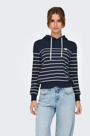 ONLY Kapuzensweatshirt ONLADELLE L/S STRIPE HOOD SWT