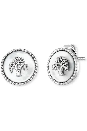 Engelsrufer Paar Ohrstecker Schmuck Geschenk, Lebensbaum, Designed in Germany, handmade in Thailand - mit Perlmutt