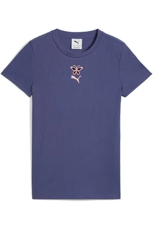 PUMA T-Shirt GRAPHICS Geripptes T-Shirt Mädchen