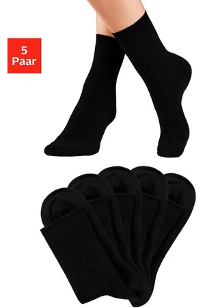 Lavana Basicsocken (Packung, 5-Paar) mit feiner Rippe