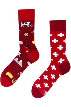 Many Mornings Freizeitsocken Socken Swiss Journey (1 Paar, 1-Paar, 1 Paar) charmanter Dismatching-Stil - Verkäufer: Mein Style