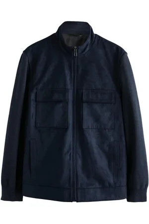 Next Kurzmantel Jacke aus Velourskunstleder mit gestrickten Ärmeln (1-tlg) - Verkäufer: Germany GmbH