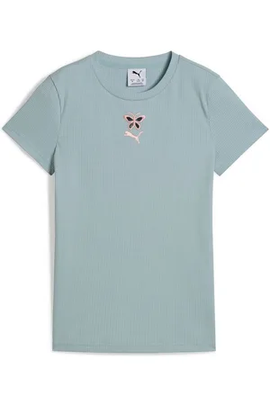PUMA T-Shirt GRAPHICS Geripptes T-Shirt Mädchen