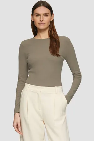 QS by s.Oliver Langarmshirt Geripptes Langarmshirt im Slim Fit - Verkäufer: