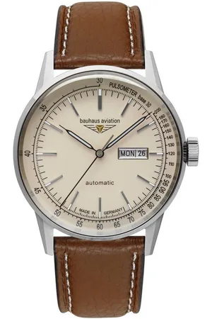 Bauhaus Automatikuhr G38 Automatic 2366-5, Armbanduhr, Herrenuhr, Made in Germany, Mechanische Uhr, Lederarmband
