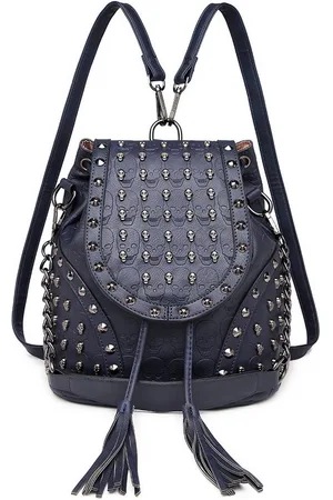 MISS LULÙ Rucksack Mode Rucksack, Handtaschen für Frauen mit Ketten-Schultergurt & Nieten - Verkäufer: Halterner Technologie GmbH