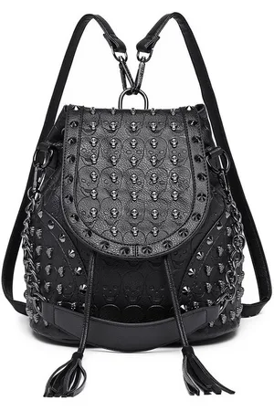 MISS LULÙ Rucksack Mode Rucksack, Handtaschen für Frauen mit Ketten-Schultergurt & Nieten - Verkäufer: Halterner Technologie GmbH