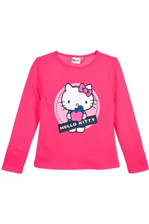 Hello Kitty Print-Shirt Kinder Mädchen langarm T-Shirt 100% Baumwolle, Gr. 98 bis 128 - Verkäufer: WS-Trend