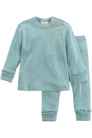 hessnatur Pyjama aus Bio-Baumwolle mit Merinowolle und Seide (2 tlg) - Verkäufer: