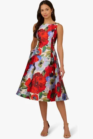 Adrianna Papell Abendkleid Floral Mikado Midi Dress Brunch, Abend, Anlass, Cocktail - Verkäufer: GoJungo GmbH