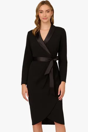 Adrianna Papell Abendkleid Knit Crepe Tuxedo Wrap Dress Cocktail, Wedding, Occasion, Brunch, Date - Verkäufer: GoJungo GmbH
