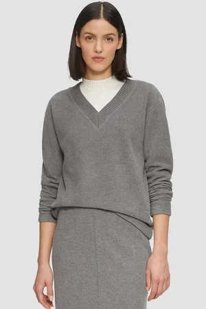 QS by s.Oliver Sweatshirt Weiches Sweatshirt mit V-Ausschnitt Rippblende - Verkäufer: