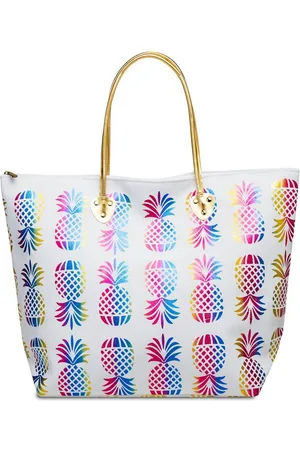 CASPAR Strandtasche TS1060 große Familien XXL Sommer Strandtasche / Shopper mit Metallic Ananas Print - Verkäufer: & SIKORA