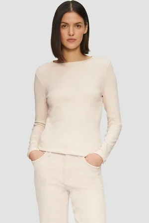QS by s.Oliver Langarmshirt Geripptes Langarmshirt im Slim Fit - Verkäufer:
