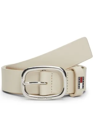 Tommy Hilfiger Ledergürtel TJW OVAL 3.0 Ovale Einfachdornschließe und Logo am Verschluss