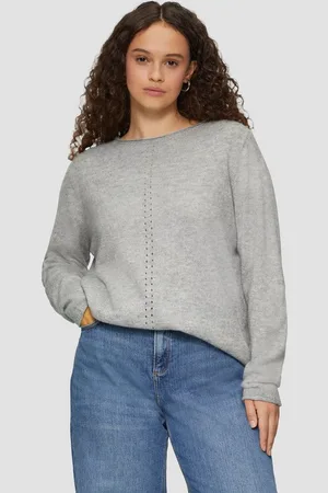 QS by s.Oliver Strickpullover Weicher Strickpullover mit Ajour-Detail Rollsaumblende - Verkäufer: s.Oliver