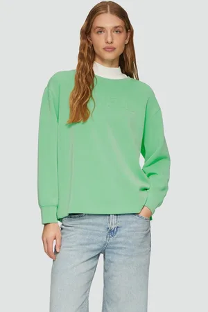 QS by s.Oliver Sweatshirt Scuba-Sweatshirt aus Modalmix mit 3D-Schriftzug 3D-Effekt - Verkäufer: