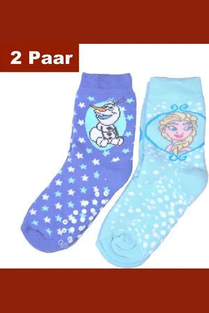 Disney ABS-Socken Frozen Anna Elsa Olaf Eiskönigin ABS warme Anti Rutsch Socken Noppen (2-Paar) schön warm, rutschfest, ABS Noppen - Verkäufer: Best-Deal-Market