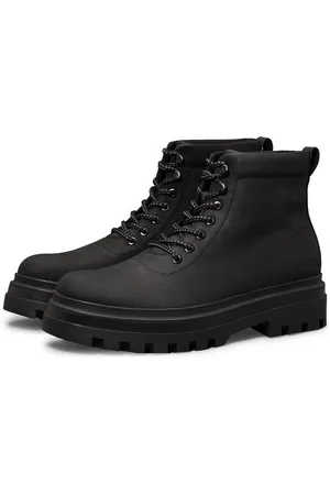 Calvin Klein LUGGED BOOT LACEUP REBELLIOUS Schnürboots, Schnürstiefelette, Plateauboots, Profilsohle, mit Anziehlasche