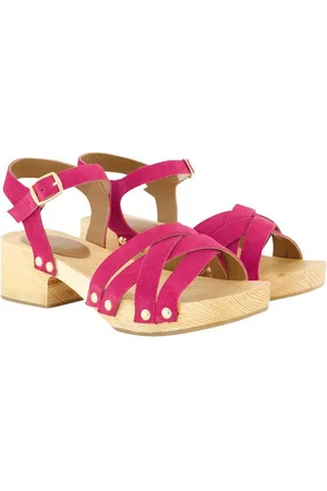 Ulla Popken Leder-Clog-Sandaletten Nieten Holzsohle Sandalette - Verkäufer: Popken Fashion Group