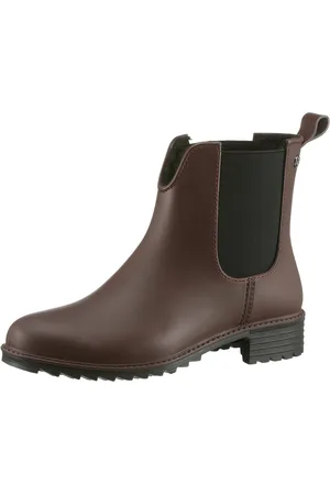 Rieker Chelseaboots, Gummistiefelette, Schlupfboots, Blockabsatz, zum Reinschlüpfen