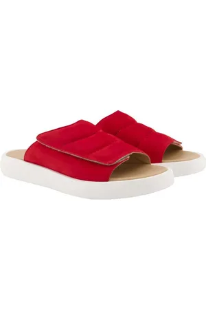 Ulla Popken Leder-Pantoletten Klettriegel Komfortweite Sandalette - Verkäufer: Popken Fashion Group