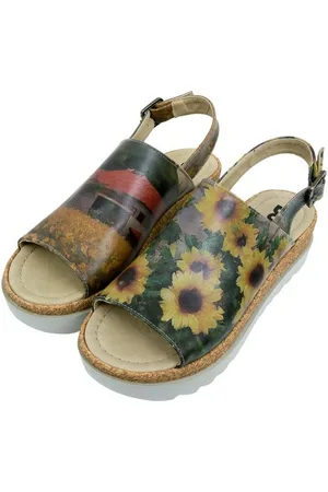 Dogo Gigi Sunflowers Damen Sandalen/ Sandaletten / Female Sandalette Vegan