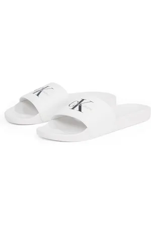 Calvin Klein SLIDE MONOGRAM Badepantolette, Sommerschuh, Schlappen, Poolslides, Strandschuh mit Logoschriftzug