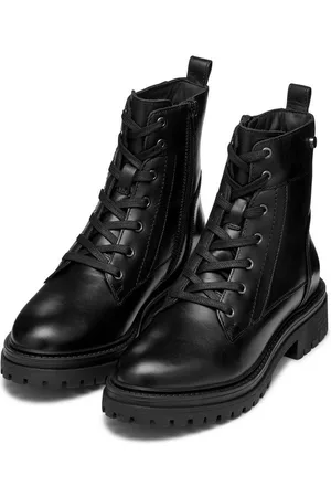 Geox D IRIDEA G Schnürboots Chunky Boot, Plateau Stiefelette mit Blockabsatz