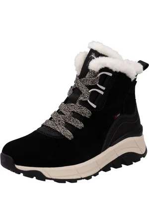 Rieker Winterboots, Keilabsatz, Schnürboots, Outdoorschuh mit Schurwollfutter